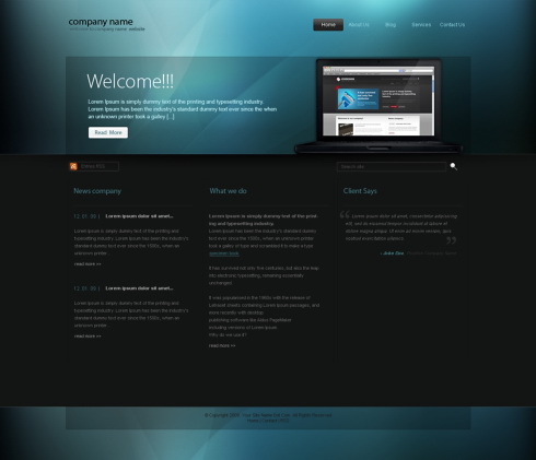 Website Templates Personal cyanfusion 5521
