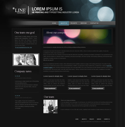html css personal website templates