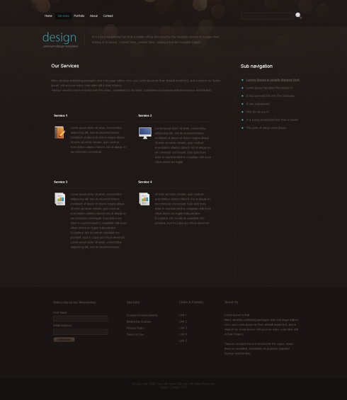 Personal vintageknight Website Template 5543