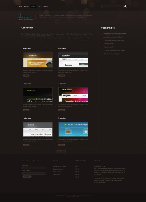 Personal vintageknight Website Template 5543