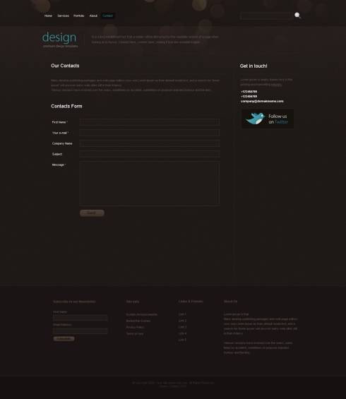 Personal vintageknight Website Template 5543