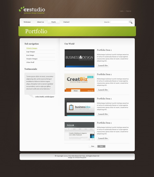 Website Templates Personal crstudio 6106 Website Templates Personal crstudio 6106
