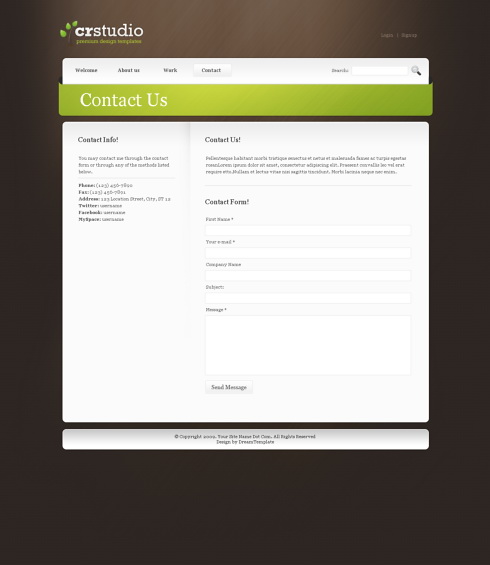 Website Templates Personal crstudio 6106 Website Templates Personal crstudio 6106