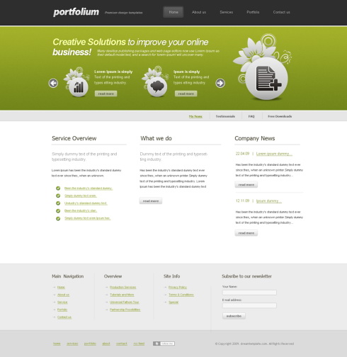 Website Templates Personal greenzone 6112