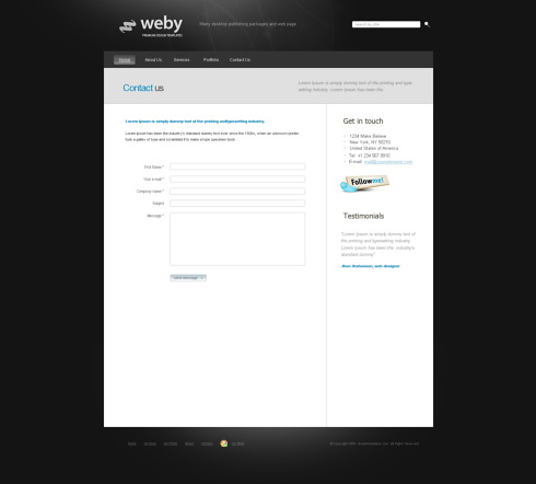 Website Templates Personal webyspace 6406