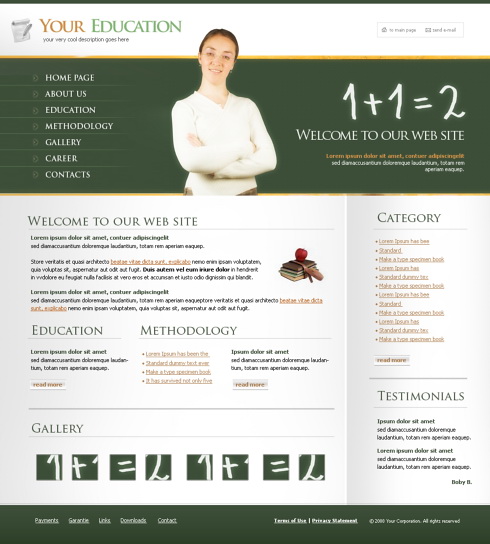 Website Templates Education Kids 4324