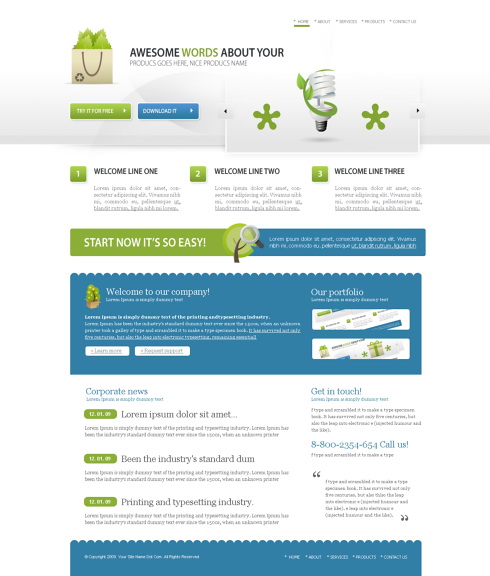 Dynamic XHTML  Corporate  cleanandsimple 5535