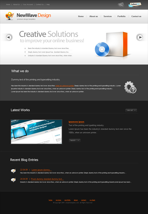 Website Templates Corporate newwave 6397