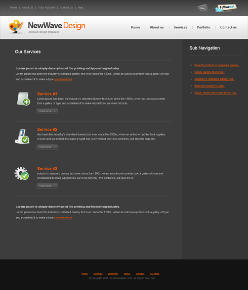 Website Templates Corporate newwave 6397