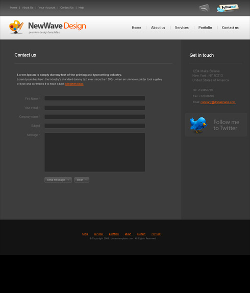 Website Templates Corporate newwave 6397