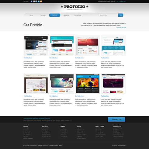 template profolio