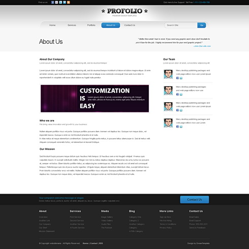 template profolio