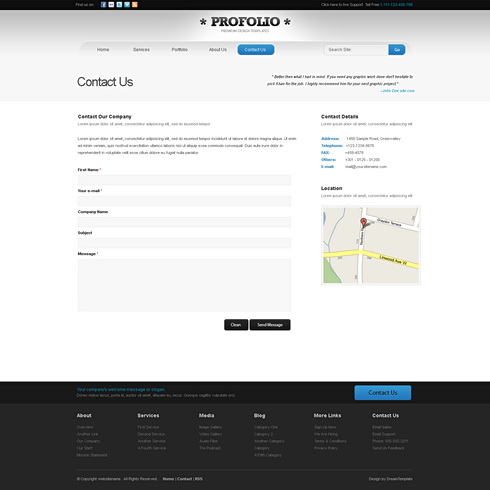 template profolio