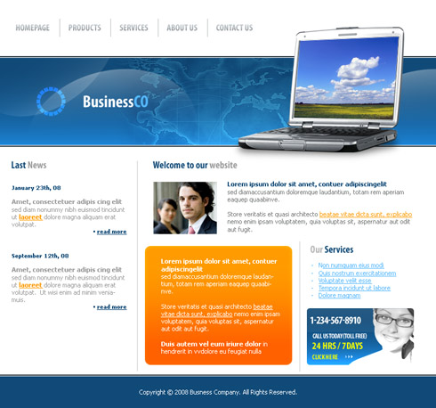 Website Template Computers 3173 Website Template Computers 3173