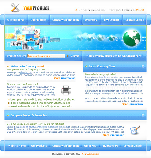 Template e-commerce