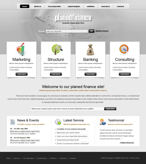 Website Templates Finance & Ecommerce 6263