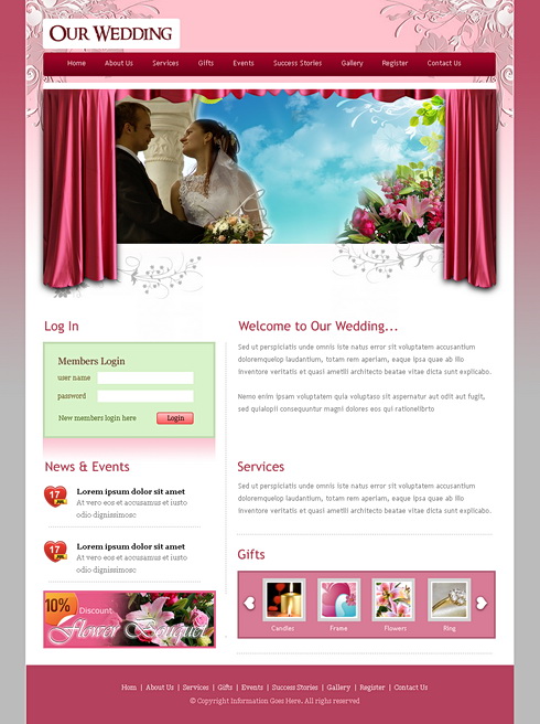 Website Templates Wedding