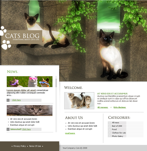 Website Templates Animals & Pets 3515