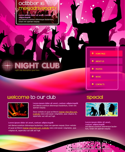 Night Club - Dreamtemplate #4007 Night Club - Dreamtemplate #4007