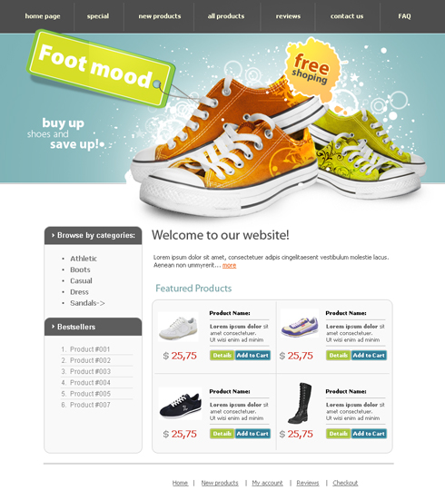 Template e-commerce