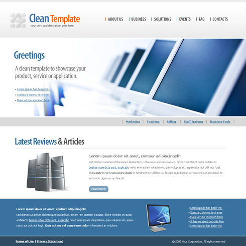 Technology Web Template - 6175 - Computers & Technology - Website ...