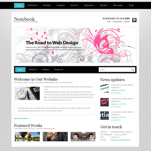 Notebook Website Template Web Blog Personal Css Templates Dreamtemplate Laptop Website Templates Free