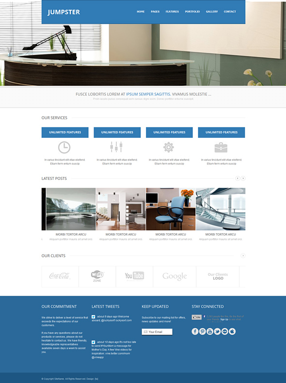 Jumpster Responsive Website Template Responsive Website Templates Pro Website Templates Expression Web Templates Free Responsive