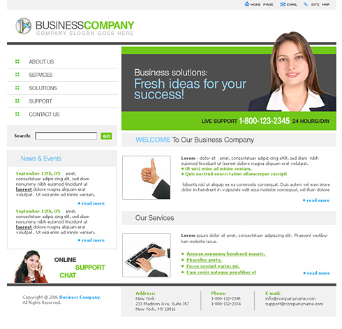 Smart Business Website Template 0637 Clean Corporate Website Templates Dreamtemplate Smart Website Templates