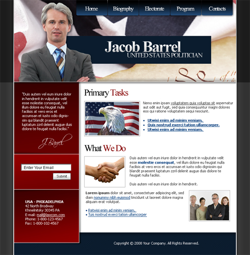 Politics Web Template 3676 Military Security Website Templates Dreamtemplate Political Website Templates