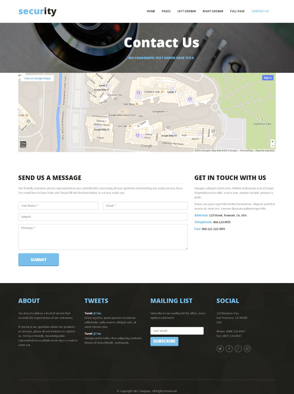 Free Template for Security Company