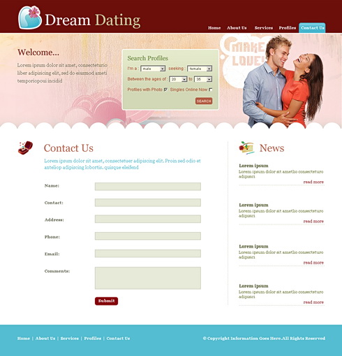 dating service website template Beautiful dating website templates and design integration service from pg dating pro select a new design for your online dating site to give it a completely new look and feel. dating service website template Beautiful dating website templates and design integration service from pg dating pro select a new design for your online dating site to give it a completely new look and feel.