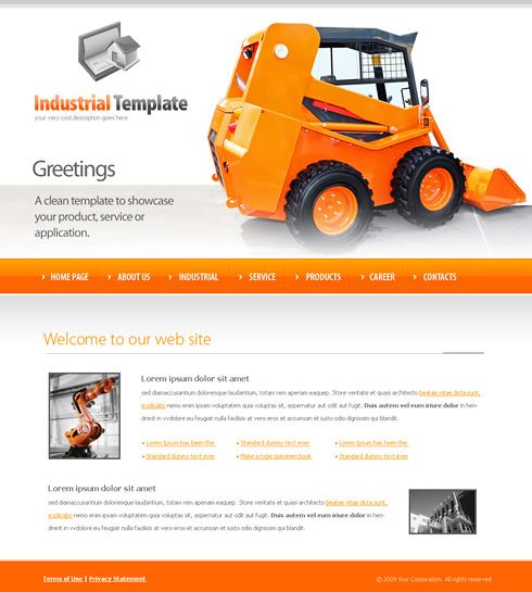 Heavy Equipments Xhtml Template 6159 Construction Engineering Website Templates Heavy Equipment Website Template